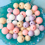 silicone bead beads large medium small buff beige pink lilac white uk cute kawaii craft supplies shop- store 12mm 15mm