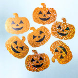 halloween large big jumbo packaging packing sticker stickers holo holographic foil glitter glittery seals 30mm ghost ghosts bat bats spooky pumpkin pumpkins cute  kawaii craft supplies shop store stationery