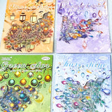 hanging light lights bauble baubles blue pastel pale light pretty decoration pretty leaf leaves hanging sticker stickers slakes flake large big jumbo holo foil sparkly glitter glittery pack of 12 uk cute kawaii stationery shop store uk planner addict addicts  branch branches