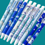 shark sharks cute kawaii black fineline gel ink pen pens uk lovely great japanese korean fine line blue dark blue turquoise lilac gingham checked white click