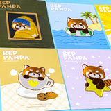 red panda embroidery patches on decorative cards