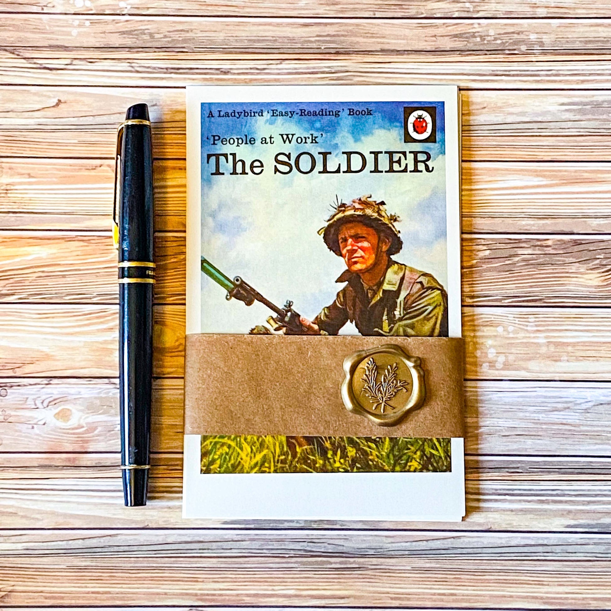 ladybird book cover the soldier postcard vintage illustration british army retro book cover gift
