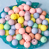 medium sized silicone bead beads 12mm pastel colour colours uk cute kawaii craft supplies shop store jewellery making crafts pink blue mint green turquoise yellow orange lilac pretty
