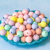 medium sized silicone bead beads 12mm pastel colour colours uk cute kawaii craft supplies shop store jewellery making crafts pink blue mint green turquoise yellow orange lilac pretty