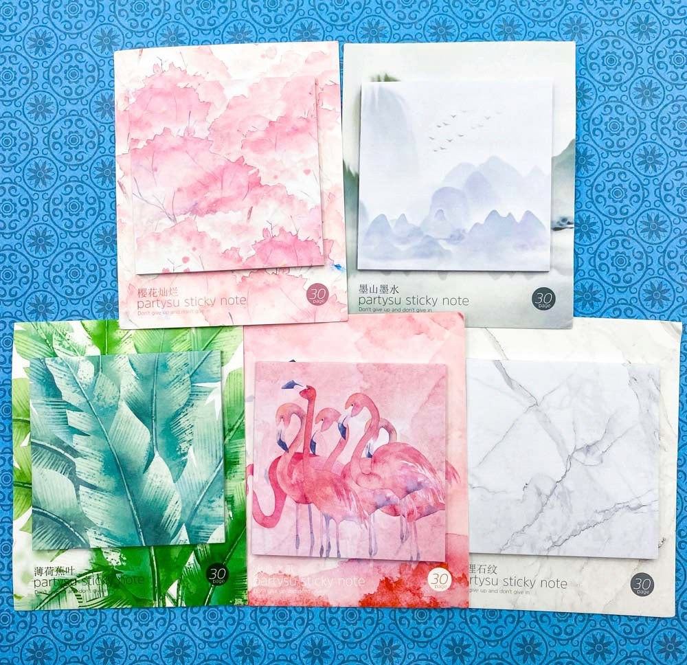 Nature Sticky Memo Pad- palm leaves