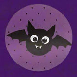 large halloween sticker stickers seal seals round 38mm 1.5" big packaging supplies cute kawaii uk shop store stationery supplies fun kids party spooky bat bats cat cats black purple green orange pumpkin monster frankenstein candy corn spider ghost ghosts spiders hat witch witches