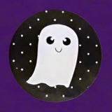 large halloween sticker stickers seal seals round 38mm 1.5" big packaging supplies cute kawaii uk shop store stationery supplies fun kids party spooky bat bats cat cats black purple green orange pumpkin monster frankenstein candy corn spider ghost ghosts spiders hat witch witches