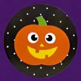 large halloween sticker stickers seal seals round 38mm 1.5" big packaging supplies cute kawaii uk shop store stationery supplies fun kids party spooky bat bats cat cats black purple green orange pumpkin monster frankenstein candy corn spider ghost ghosts spiders hat witch witches