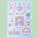 matte satin animal animals kawaii cute sticker stickers sheet sheets pack uk stationery panda cat bear chick monkey bunny miffy kitty adorable flat set pastel colours planner supplies shop store