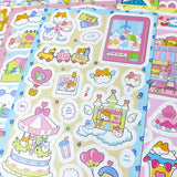 matte satin animal animals kawaii cute sticker stickers sheet sheets pack uk stationery panda cat bear chick monkey bunny miffy kitty adorable flat set pastel colours planner supplies shop store