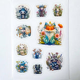 floral flower animal animals cute kawaii postcard postcards cards dark rich opulent illustrations art uk stationery supplies planner addict shop store cat kitten badger mouse rat hedgehog frog fox owl bird woodpecker rabbit bunny bear beautiful individual deep colours ornate snail