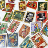 alice in wonderland vintage retro victorian sepai stamp stamps sticker stickers flake flakes pack postage fox peter rabbit beatrix potter animals mouse mice kitten uk cute kawaii stationery shop pack