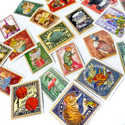 alice in wonderland vintage retro victorian sepai stamp stamps sticker stickers flake flakes pack postage fox peter rabbit beatrix potter animals mouse mice kitten uk cute kawaii stationery shop pack