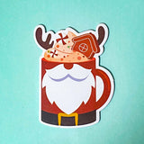 shaped sticky memo memos note pad pads notes kawaii cute festive christmas drink drinks cup cups mug mugs coffee hot chocolate uk stationery gift gifts shop store stocking filler fillers red green blue white snow snowman penguin santa reindeer