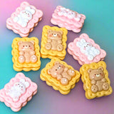 resin flatback flatbacks fbf fbs flat back food foods cute kawaii animals treat biscuit biscuits bear bears bunny bunnies cat cats pig pigs pink brown yellow white panda pandas kitty uk craft supplies shop store cake cakes ice cream lolly cookie cookies