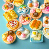 japan japanese food foods plate plates meal meals kawaii resin flatback flat back fb fbs resins craft supplies shop store uk pretty buns cake cakes pancake sushi fish rolls pretty embellishment