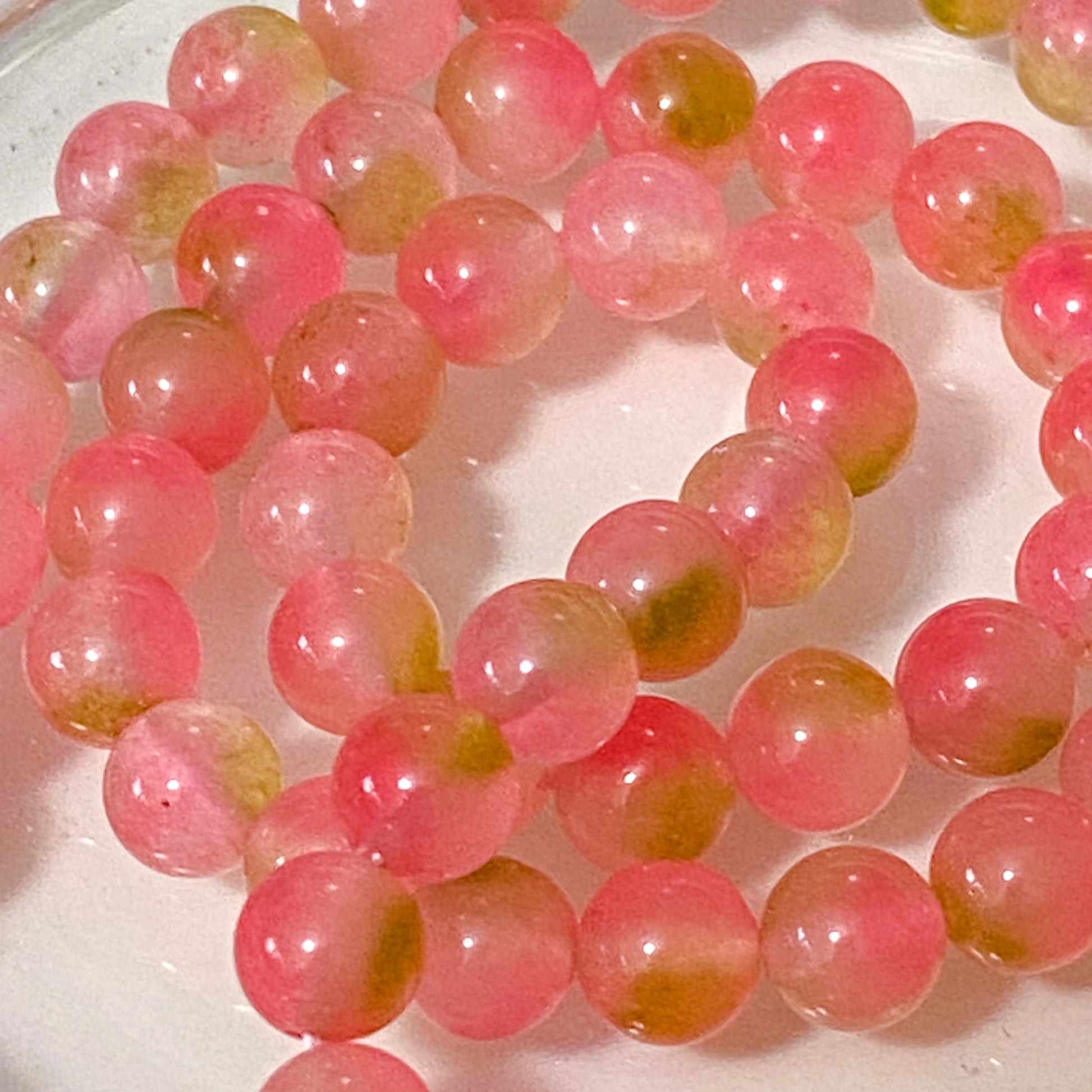 dyed agate quartzite quartz chryoscolla blue green lilac cream peach pink green gold small 6mm gemstone gem bead beads uk cute kawaii craft supplies shop store pretty