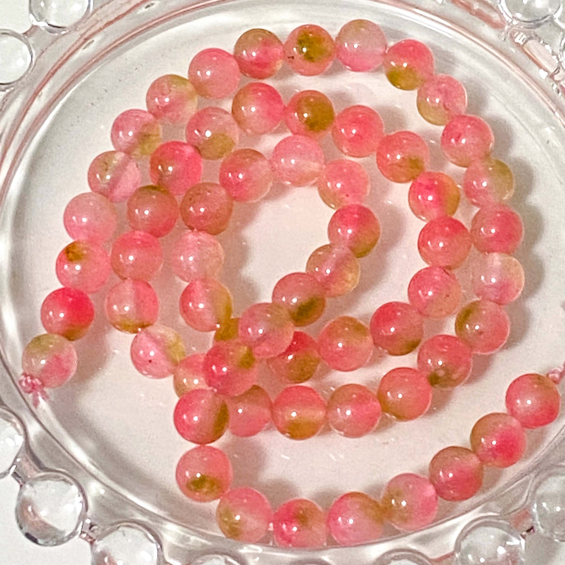 dyed agate quartzite quartz chryoscolla blue green lilac cream peach pink green gold small 6mm gemstone gem bead beads uk cute kawaii craft supplies shop store pretty