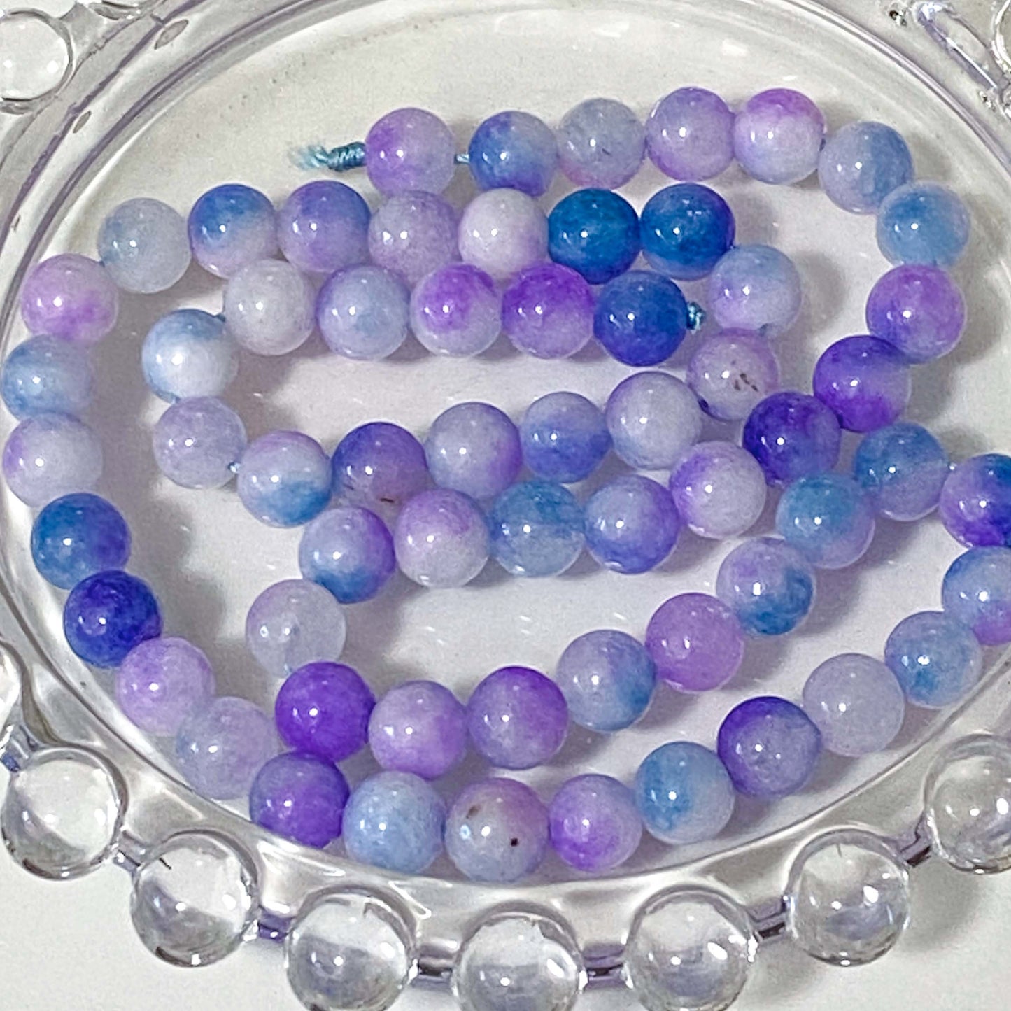 dyed agate quartzite quartz chryoscolla blue green lilac cream peach pink green gold small 6mm gemstone gem bead beads uk cute kawaii craft supplies shop store pretty