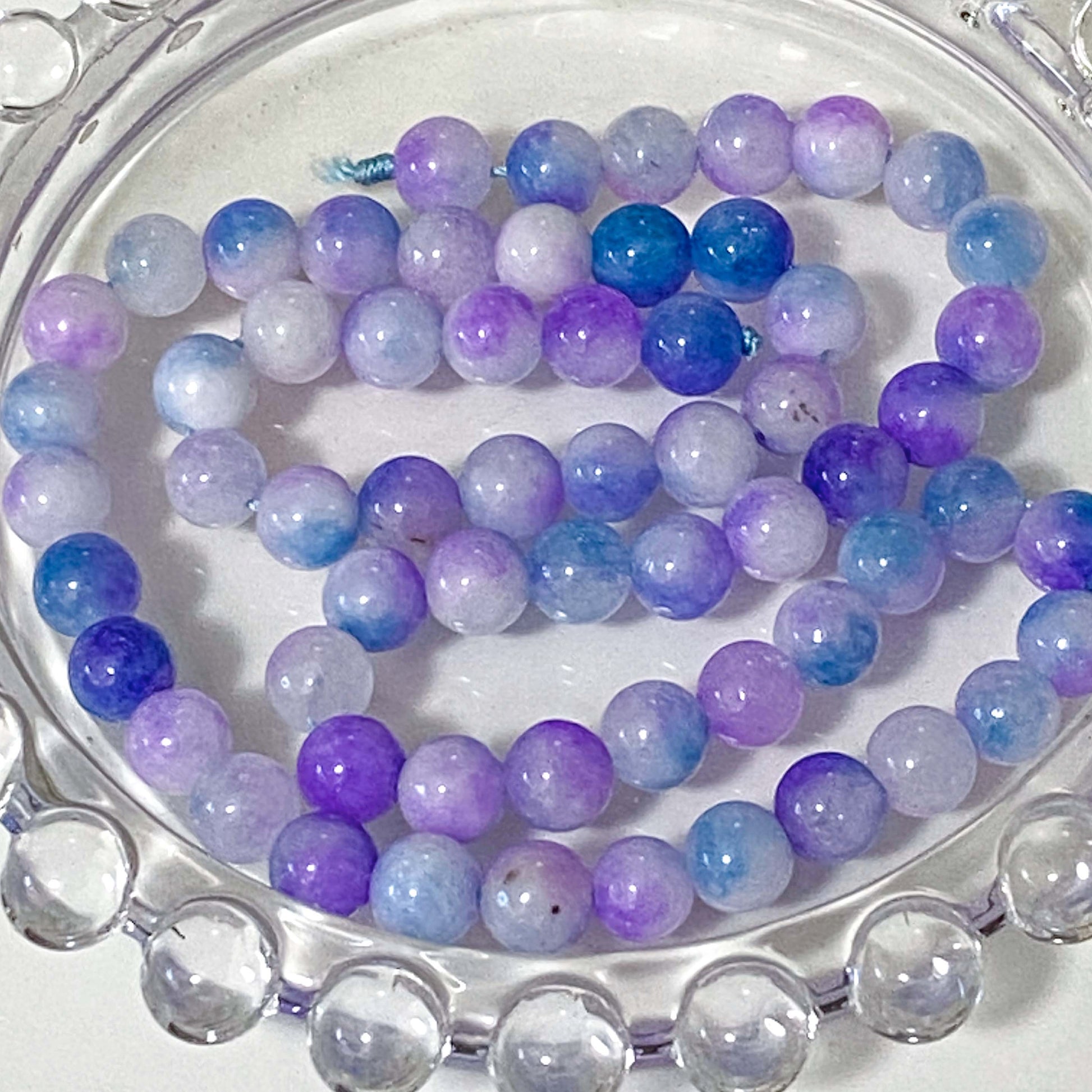 dyed agate quartzite quartz chryoscolla blue green lilac cream peach pink green gold small 6mm gemstone gem bead beads uk cute kawaii craft supplies shop store pretty