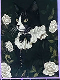 black cat cats postcard postcards post card cards uk cute kawaii stationery shop store witch magic magical planner supplies individual colourful bargain  lover lovers kitty