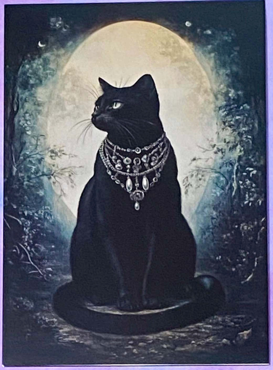 black cat cats postcard postcards post card cards uk cute kawaii stationery shop store witch magic magical planner supplies individual colourful bargain  lover lovers kitty