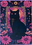 black cat cats postcard postcards post card cards uk cute kawaii stationery shop store witch magic magical planner supplies individual colourful bargain  lover lovers kitty
