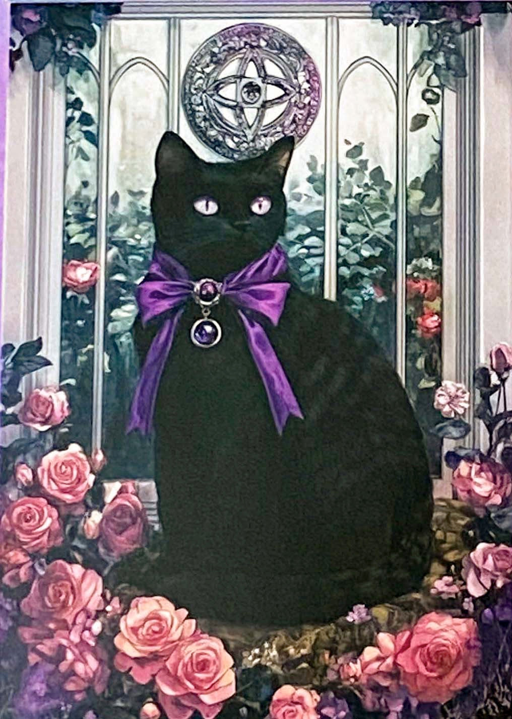 black cat cats postcard postcards post card cards uk cute kawaii stationery shop store witch magic magical planner supplies individual colourful bargain  lover lovers kitty