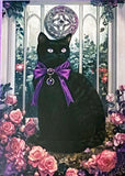 black cat cats postcard postcards post card cards uk cute kawaii stationery shop store witch magic magical planner supplies individual colourful bargain  lover lovers kitty