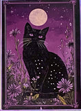 black cat cats postcard postcards post card cards uk cute kawaii stationery shop store witch magic magical planner supplies individual colourful bargain  lover lovers kitty