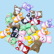cute kawaii puppy dog dogs puppies corgi corgis uk cute kawaii acrylic bead beads shop store craft crafts supplies beaded pen pens bright colourful 23mm large jumbo chunky mint green yellow red lilac brown