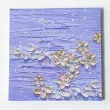 sticky memo memos pad note notes square art painted painting oil nature blue purple lilac flower flowers floral uk cute kawaii stationery pink cloud clouds mountain fuji meadow blossom blossoms spring textured pretty