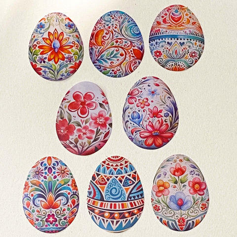 easter egg eggs large 40mm 4cm packaging supplies sticker stickers huge big huge colourful easter spring stationery uk cute kawaii store shop seal seals