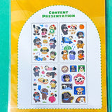 bear brown bears cute kawaii cat cats black kitten bunny bunnies rabbit rabbits puppy dog dogs sticker sheets pack of 4 clear plastic colourful stationery supplies shop store uk set gift gifts pretty pink red lilac yellow pet