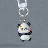 uk cute kawaii keyring keyrings bag charm charms clip clips key ring chain metal resin animal animals gift gifts shop store panda bear pandas bears cat cats penguin  penguins dog puppy chicken chick capybara duck