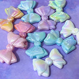 abstract iridescent bead beads jumbo large very big 15mm 16mm 30mm shiny abstract dented mickey mouse bow bows uk cute kawaii craft supplies shop store ab aurora borealis pearl pearly pearlescent