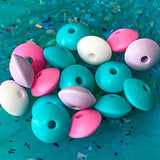 silicone bead beads floral summer tropical vibes flamingo palm tree leaf leaves green lilac orange mustard yellow hibiscus flower flowers floral yellow patterned jumbo big large uk cute kawaii craft supplies shop store 30mm