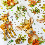 christmas festive deer baby deers plants flower flowers foliage green brown red white uk cute kawaii stationery supplies shop store planner addict holographic holo rainbow foil foiled pretty sheet sheets pack