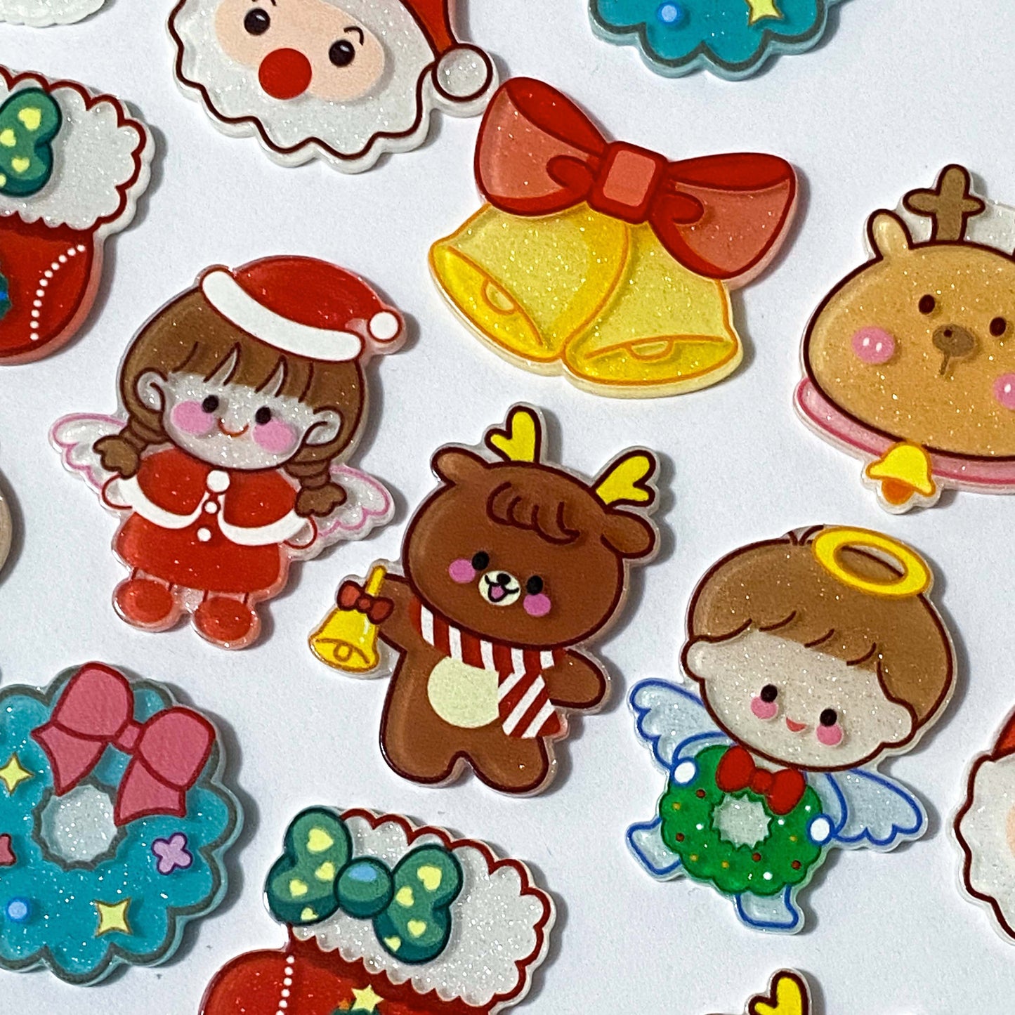 CHRISTMAS GLITTER FLATBACK- 9 Sparkly Designs