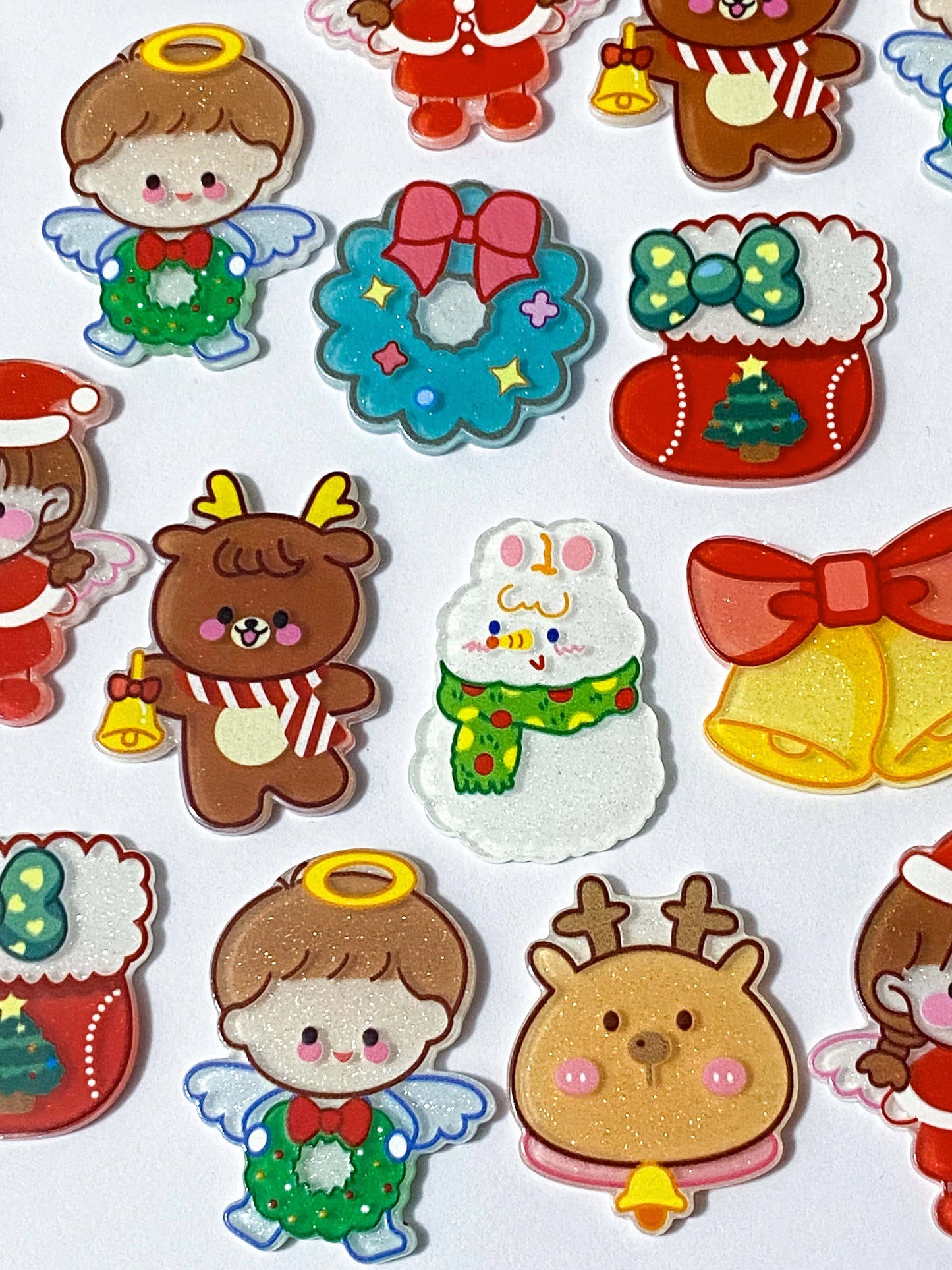 CHRISTMAS GLITTER FLATBACK- 9 Sparkly Designs