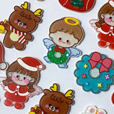 christmas festive glitter glittery fb flatback flat back backs fbs embellishment planar big large santa deer reindeer angel angels stocking wreath snowman bunny boy girl bells bright colourful uk craft supplies shop store cute kawaii