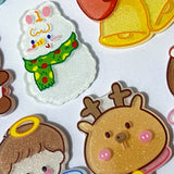 christmas festive glitter glittery fb flatback flat back backs fbs embellishment planar big large santa deer reindeer angel angels stocking wreath snowman bunny boy girl bells bright colourful uk craft supplies shop store cute kawaii