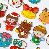 christmas festive glitter glittery fb flatback flat back backs fbs embellishment planar big large santa deer reindeer angel angels stocking wreath snowman bunny boy girl bells bright colourful uk craft supplies shop store cute kawaii