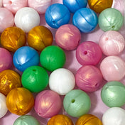 pearl pearly pearlescent bead beads jumbo big large huge 15mm silicone soft touch uk cute kawaii craft supplies shop store shimmer shimmery lustre gold deep pink dark grey round beaded pen pens jewellery blue pale pink green 