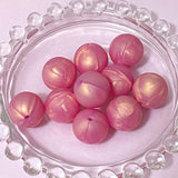 pearl pearly pearlescent bead beads jumbo big large huge 15mm silicone soft touch uk cute kawaii craft supplies shop store shimmer shimmery lustre gold deep pink dark grey round beaded pen pens jewellery blue pale pink green 