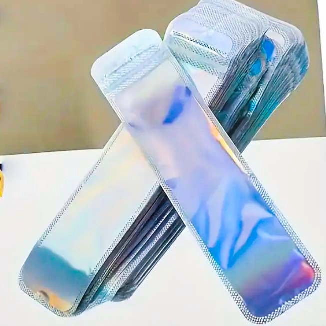 RE-SEALABLE HOLO LONG DISPLAY BAG- Pen Packaging Self Seal 13 Options!