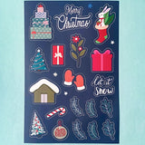 christmas festive planner supplies addict sticker stickers matte thick small little mini stationery supplies store shop uk cute kawaii fun colourful gift gfits