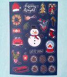 christmas festive planner supplies addict sticker stickers matte thick small little mini stationery supplies store shop uk cute kawaii fun colourful gift gfits