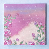 oil painting art picture 3d paintings landscape pretty memo memos pad sticky note notes square tabs waves mountain clouds floral flowers purple lilac pink uk cute kawaii stationery shop store planner supplies