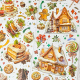 *OFFER!* CHRISTMAS GINGERBREAD & CAKES Flat Holo Foil Stickers